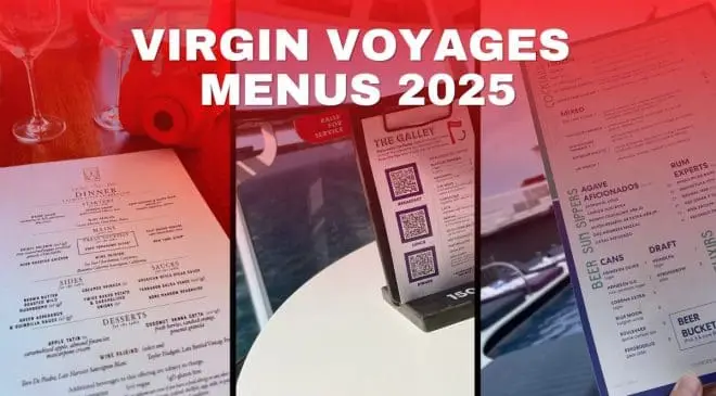 Virgin Voyages Menus 2025