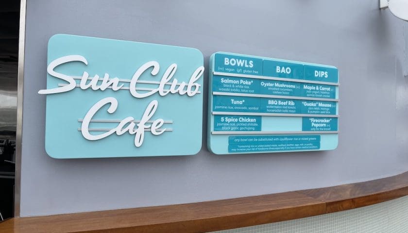 virgin cruise bar menu