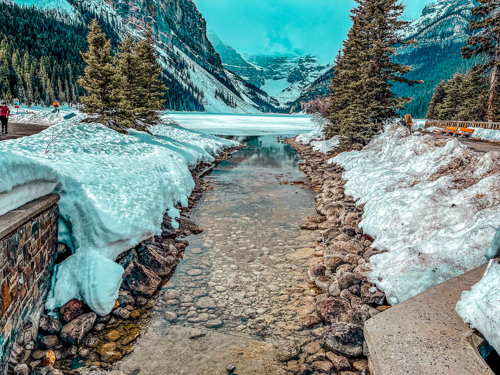Mountain lake near Banff