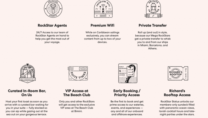 Virgin Voyages RockStar Quarters suite perks