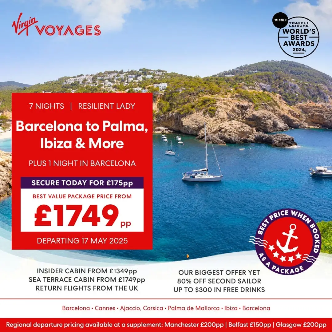 Virgin Voyages Barcelona to Palma, Ibiza & More