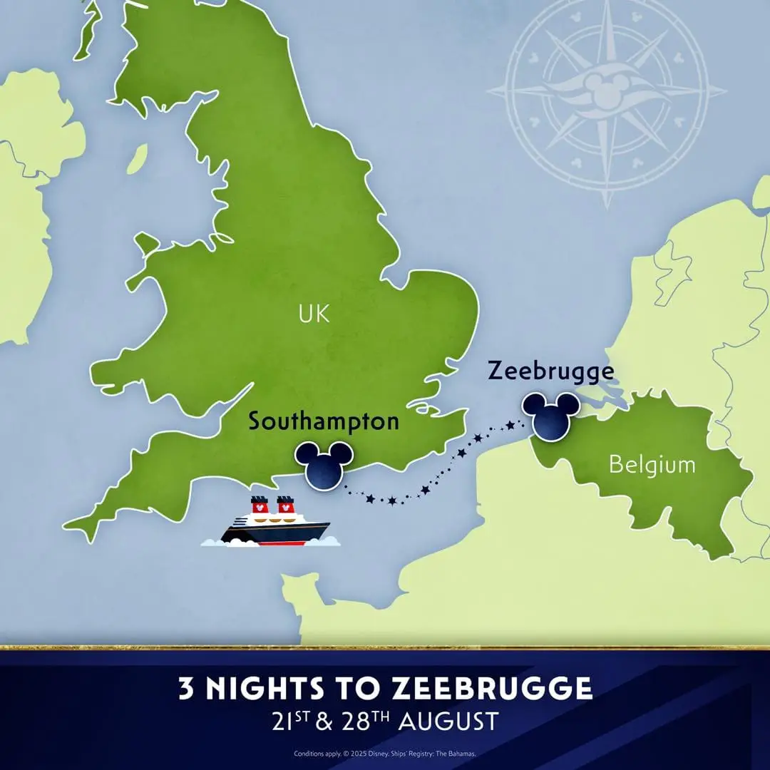 Disney Dream 3-Night Belgium Cruise from Southampton