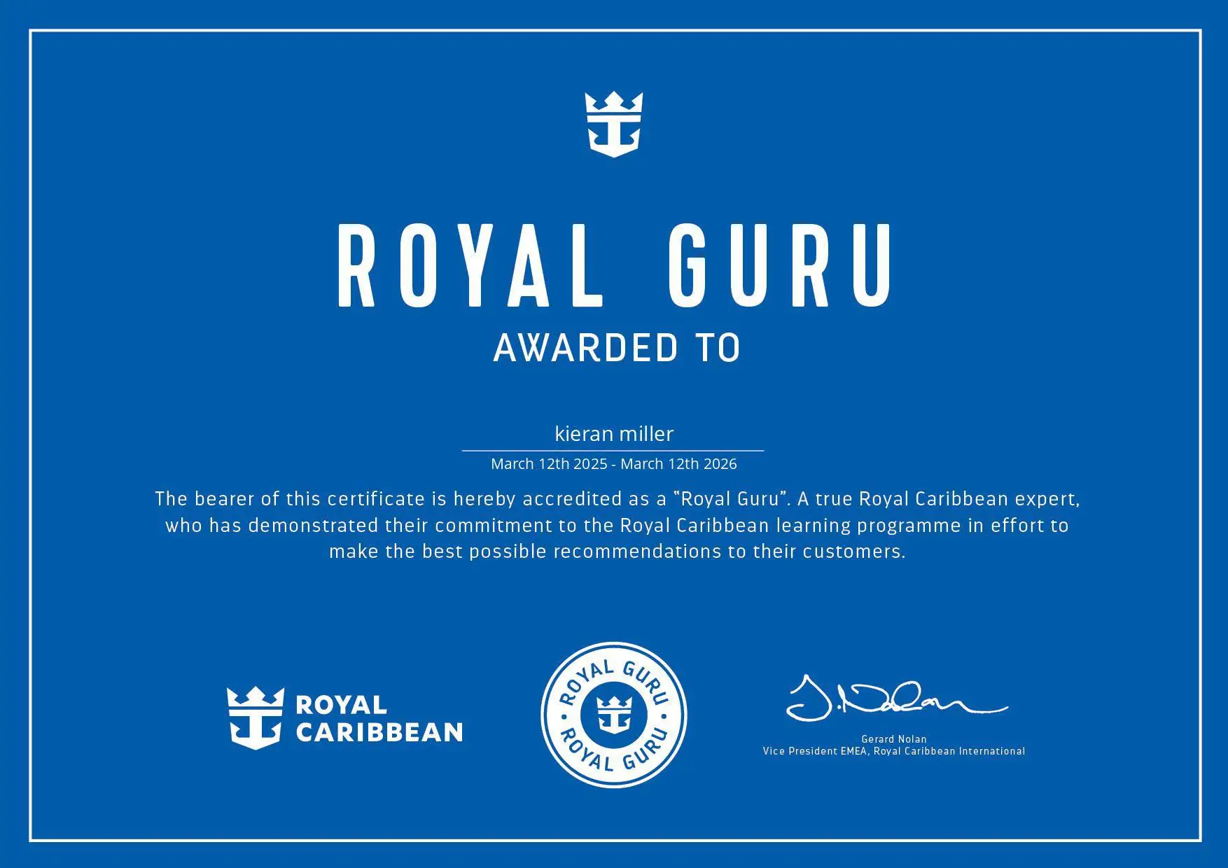 Royal Caribbean Specialist UK