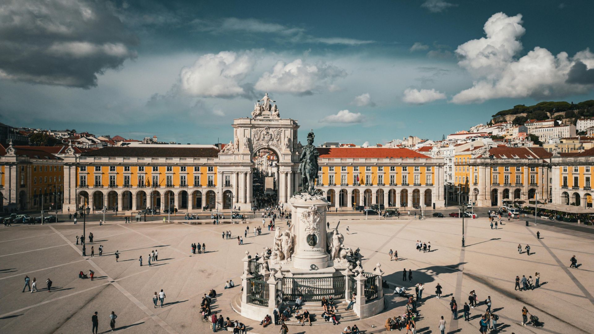 Aerial View of Praça do Comércio, Lisbon
