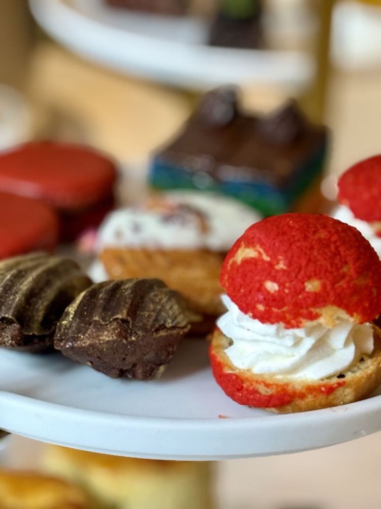 Afternoon tea cakes and pastries on board Brilliant Lady