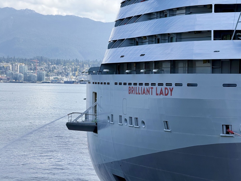 Virgin Voyages Brilliant Lady docked at Canada Place, Vancouver