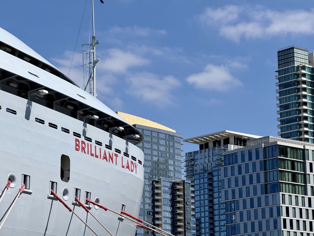 Virgin Voyages Brilliant Lady docked in San Diego