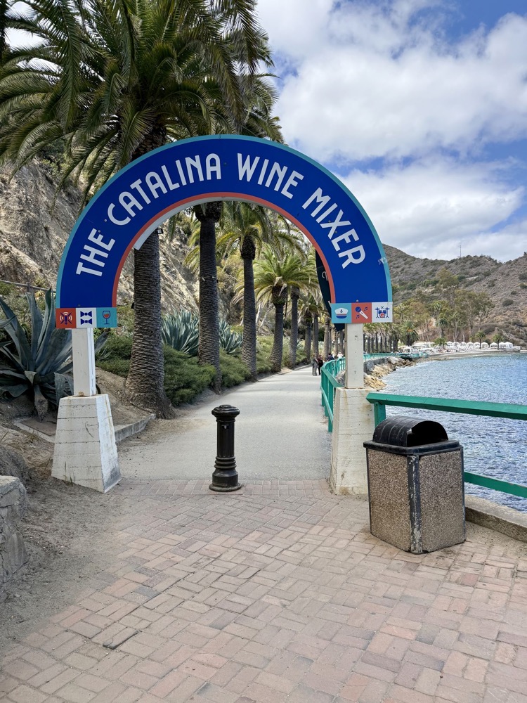 The Catalina Wine Mixer arch in Avalon, Catalina Island