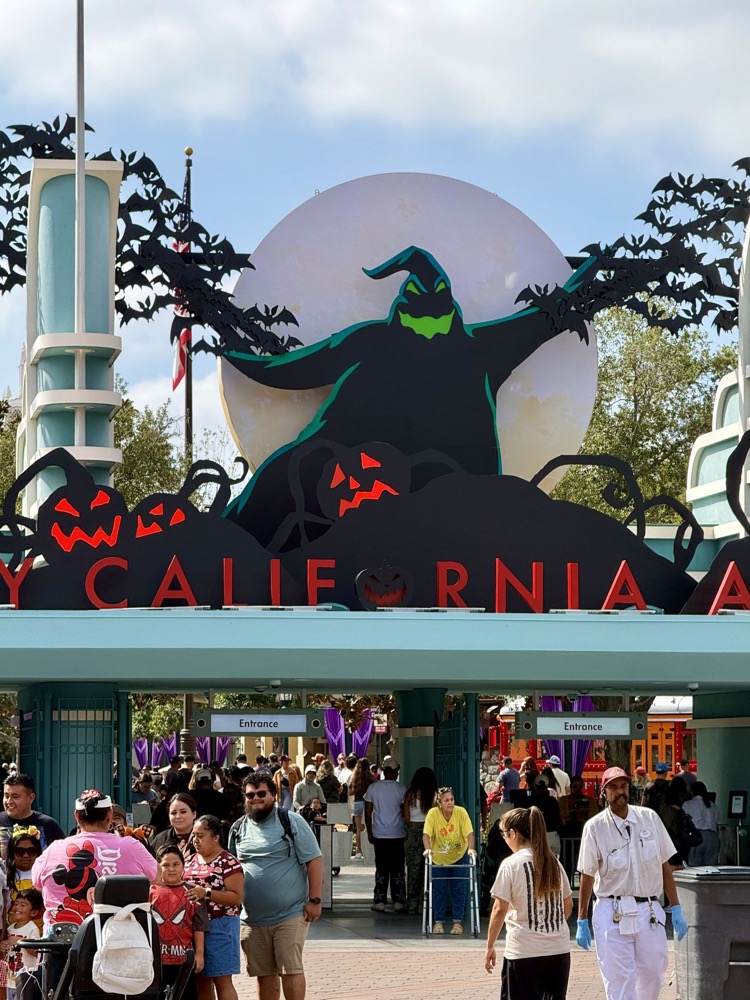 Oogie Boogie decoration over the Disney California Adventure entrance