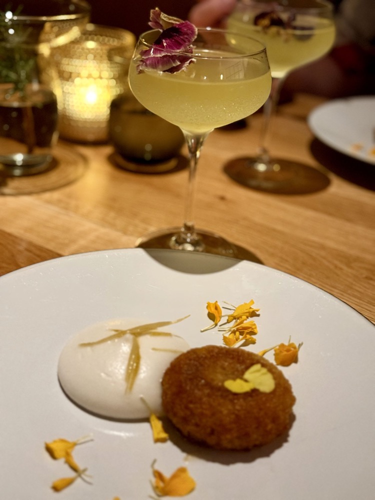 Cocktail and plated dessert during the Festival of Senses on Brilliant Lady