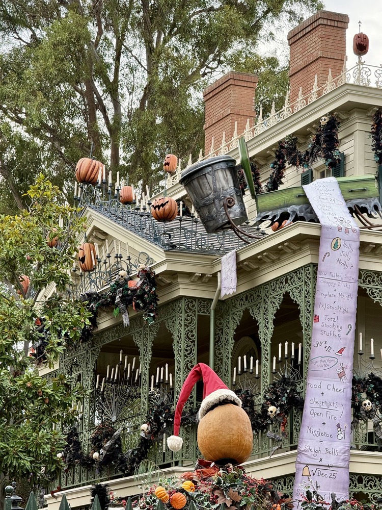 Haunted Mansion Holiday Nightmare Before Christmas overlay at Disneyland