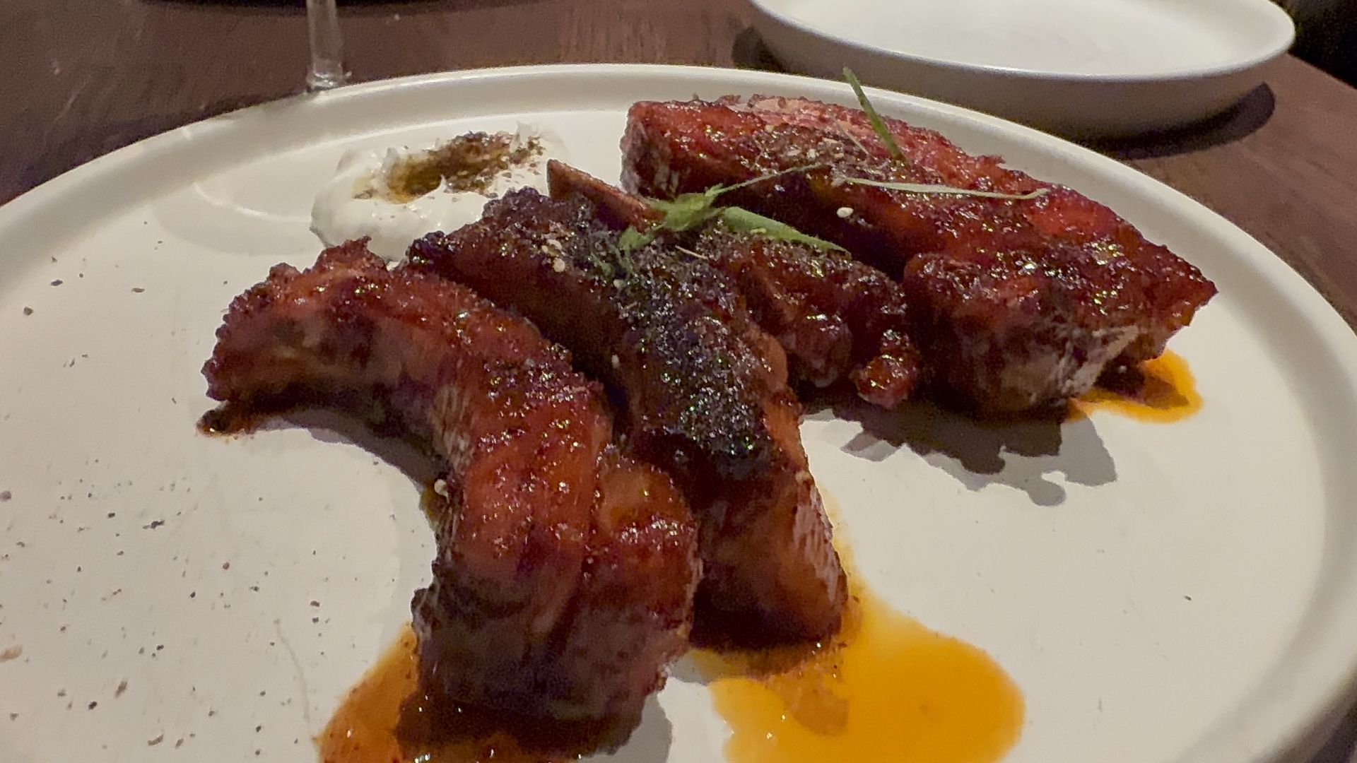 Glazed pork ribs at Rojo by Razzle Dazzle on Brilliant Lady