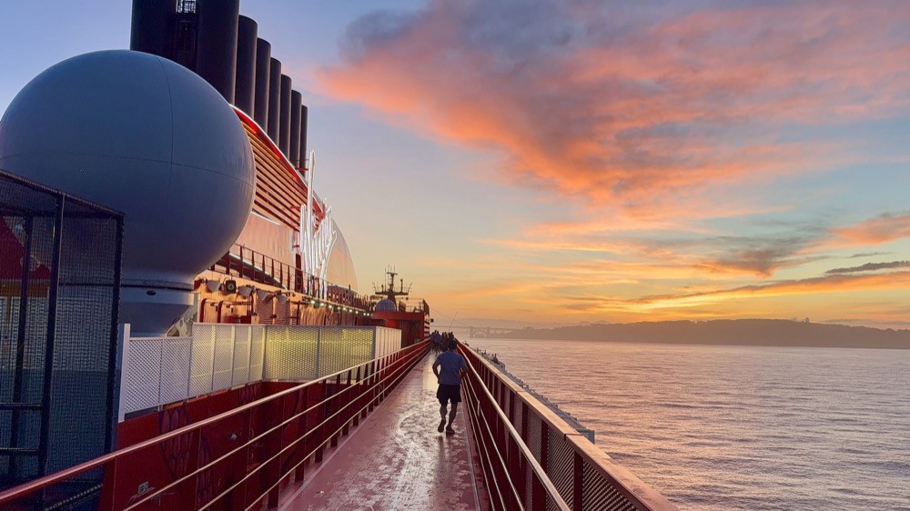 Sunrise over the Pacific from the deck of Brilliant Lady