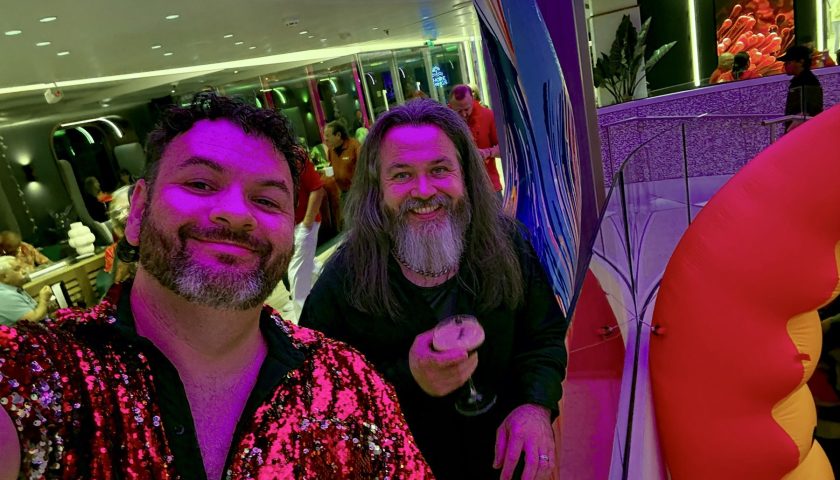 Kieran and Phil at Scarlet Night on Brilliant Lady