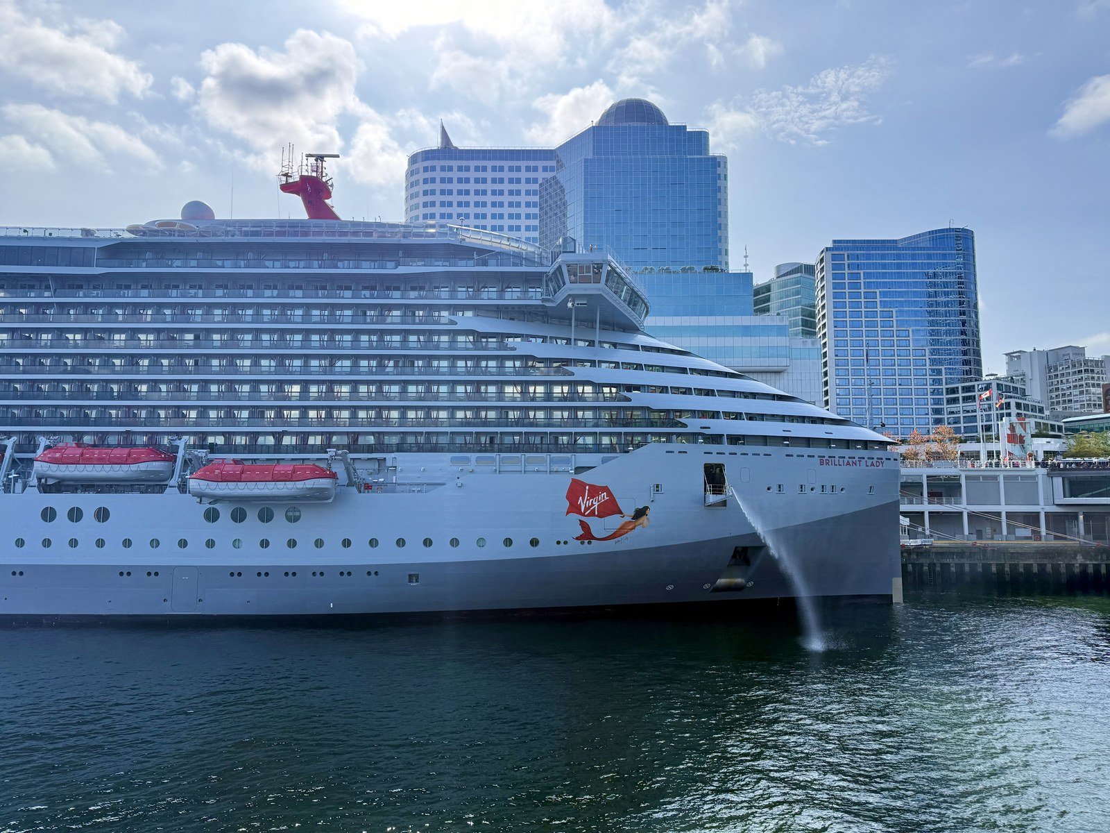 Brilliant Lady at Canada Place on embarkation day