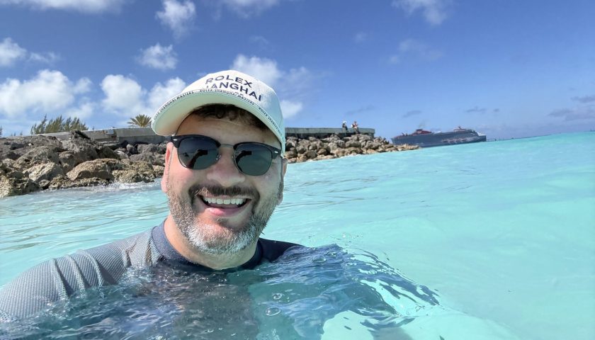 Swimming in the sea at the Beach Club at Bimini