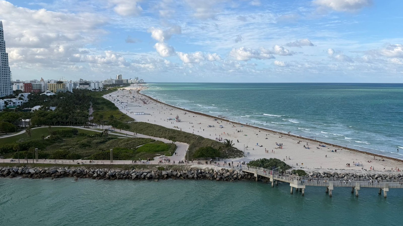 South Beach, Miami, seen from the ship
