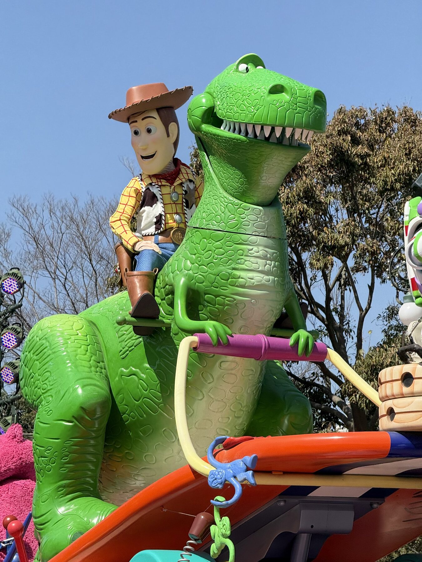 Woody and Rex in the parade
