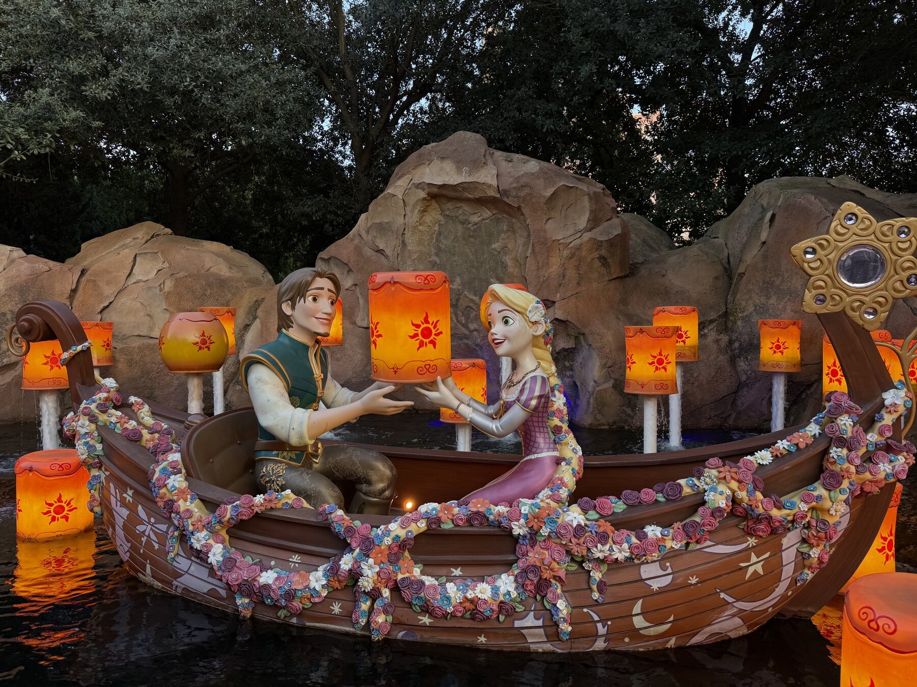 Rapunzel’s lanterns in the Crystal Grotto