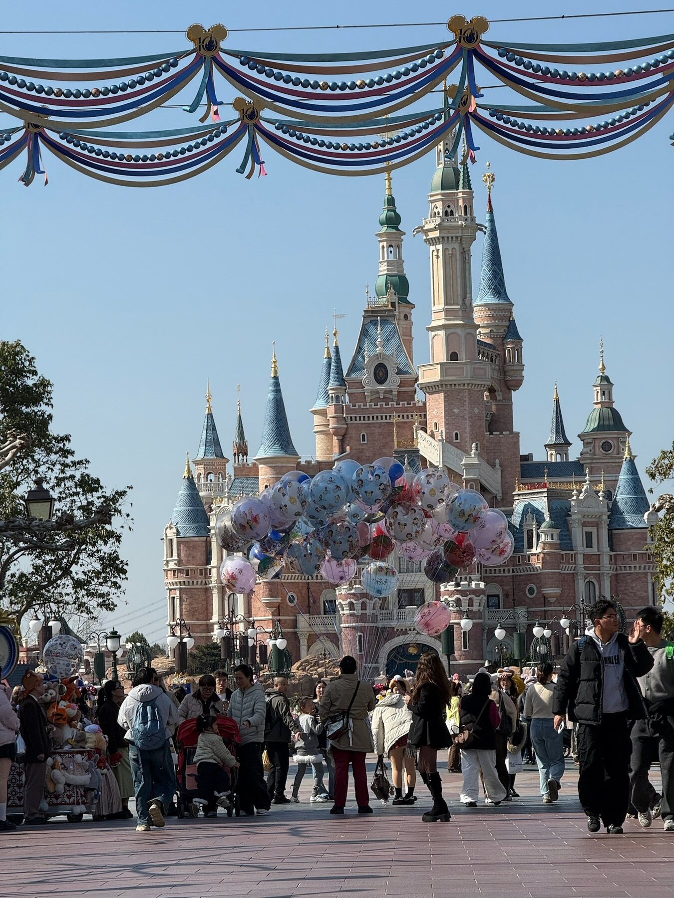 The castle from Mickey Avenue at Shanghai Disneyland