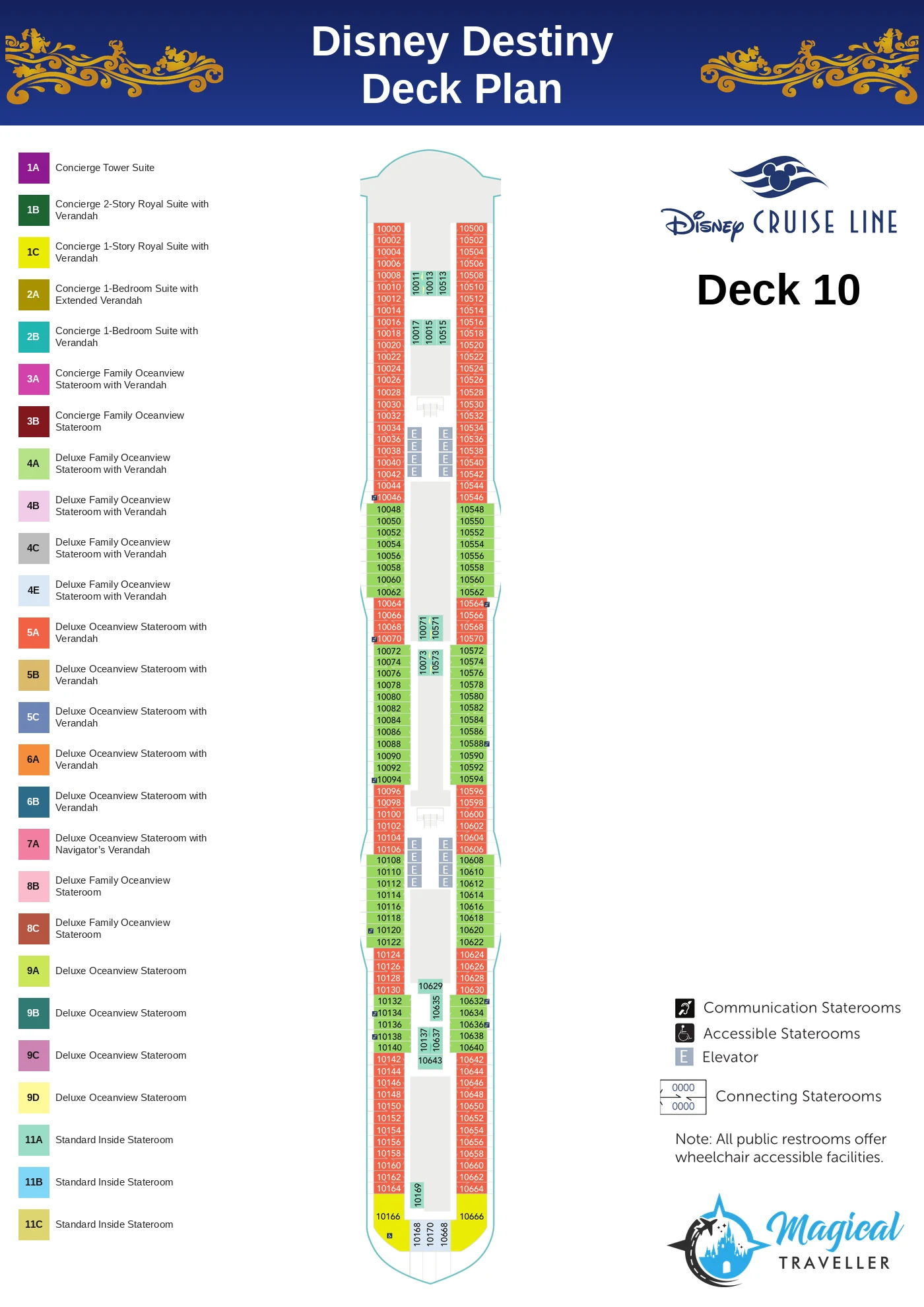 Disney Destiny deck plan, Deck 10