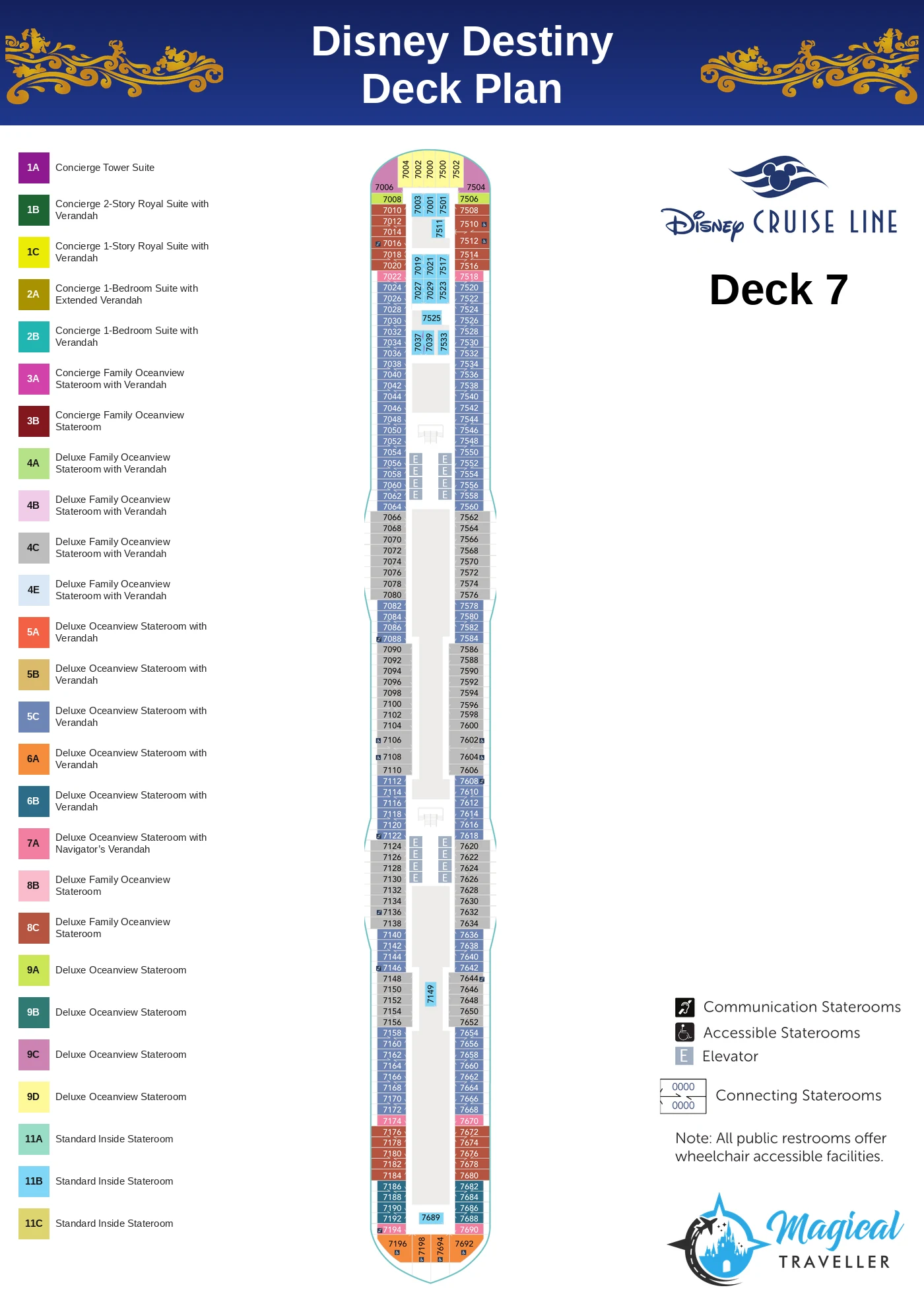 Disney Destiny deck plan, Deck 7