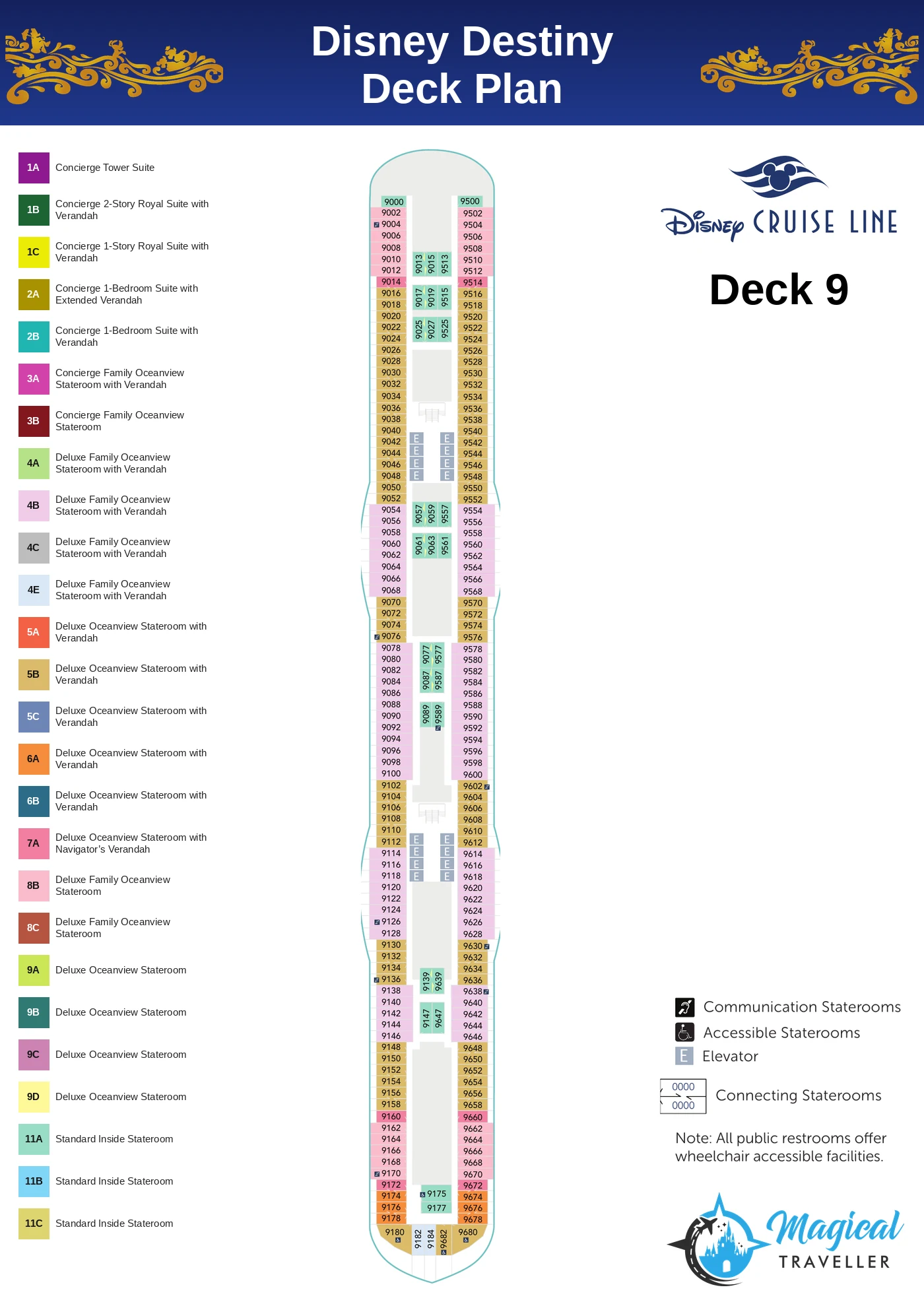Disney Destiny deck plan, Deck 9