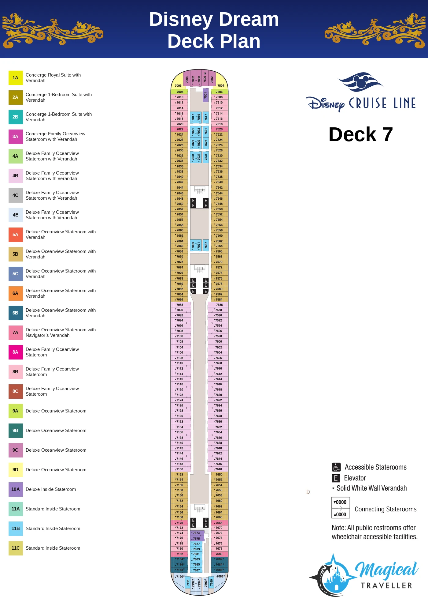 Disney Dream deck plan, Deck 7