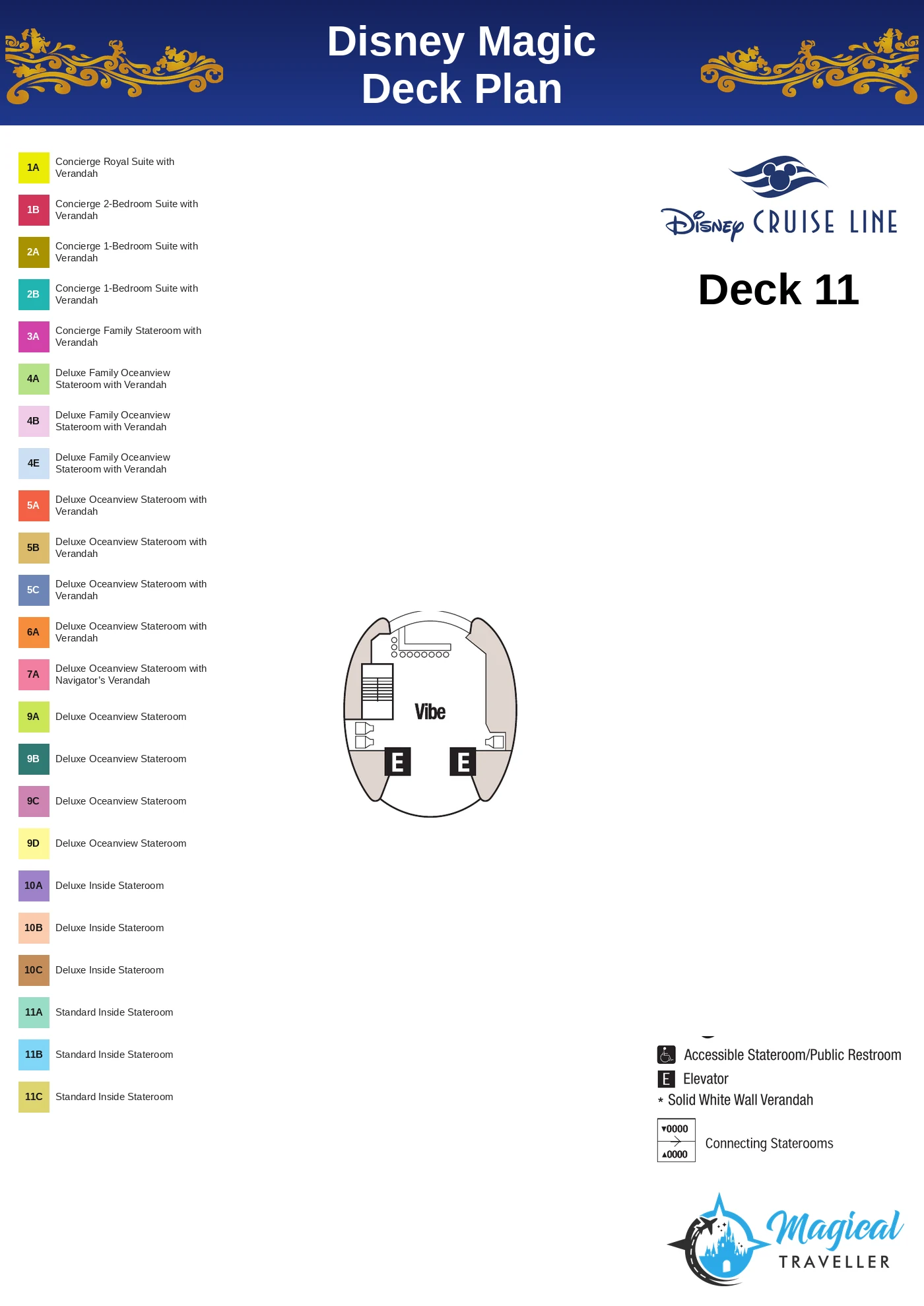 Disney Magic deck plan, Deck 11