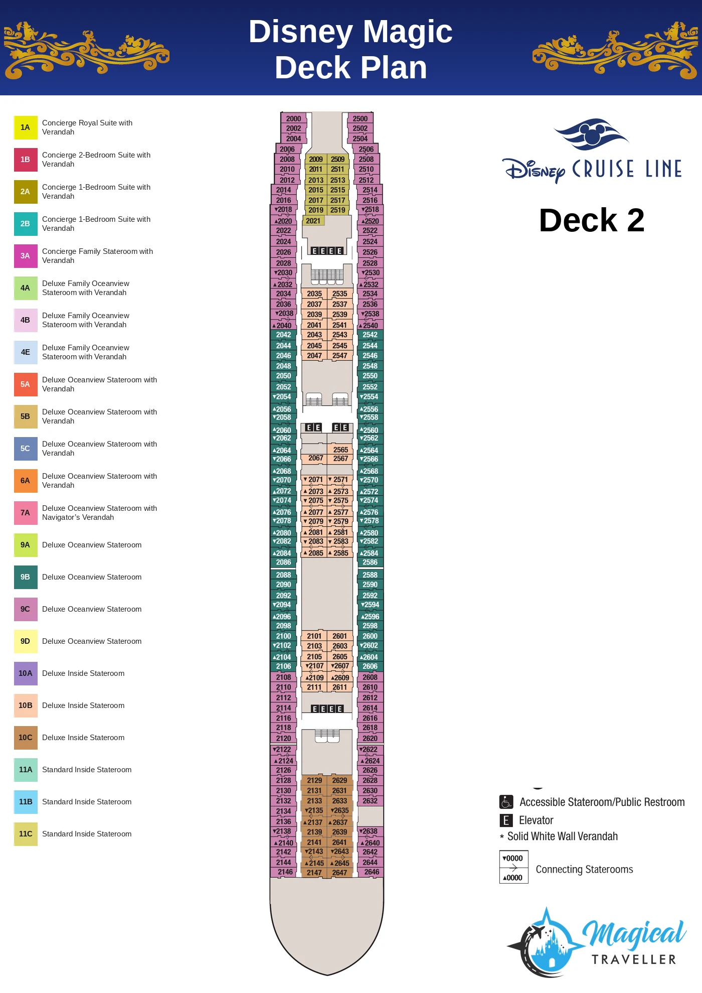 Disney Magic deck plan, Deck 2