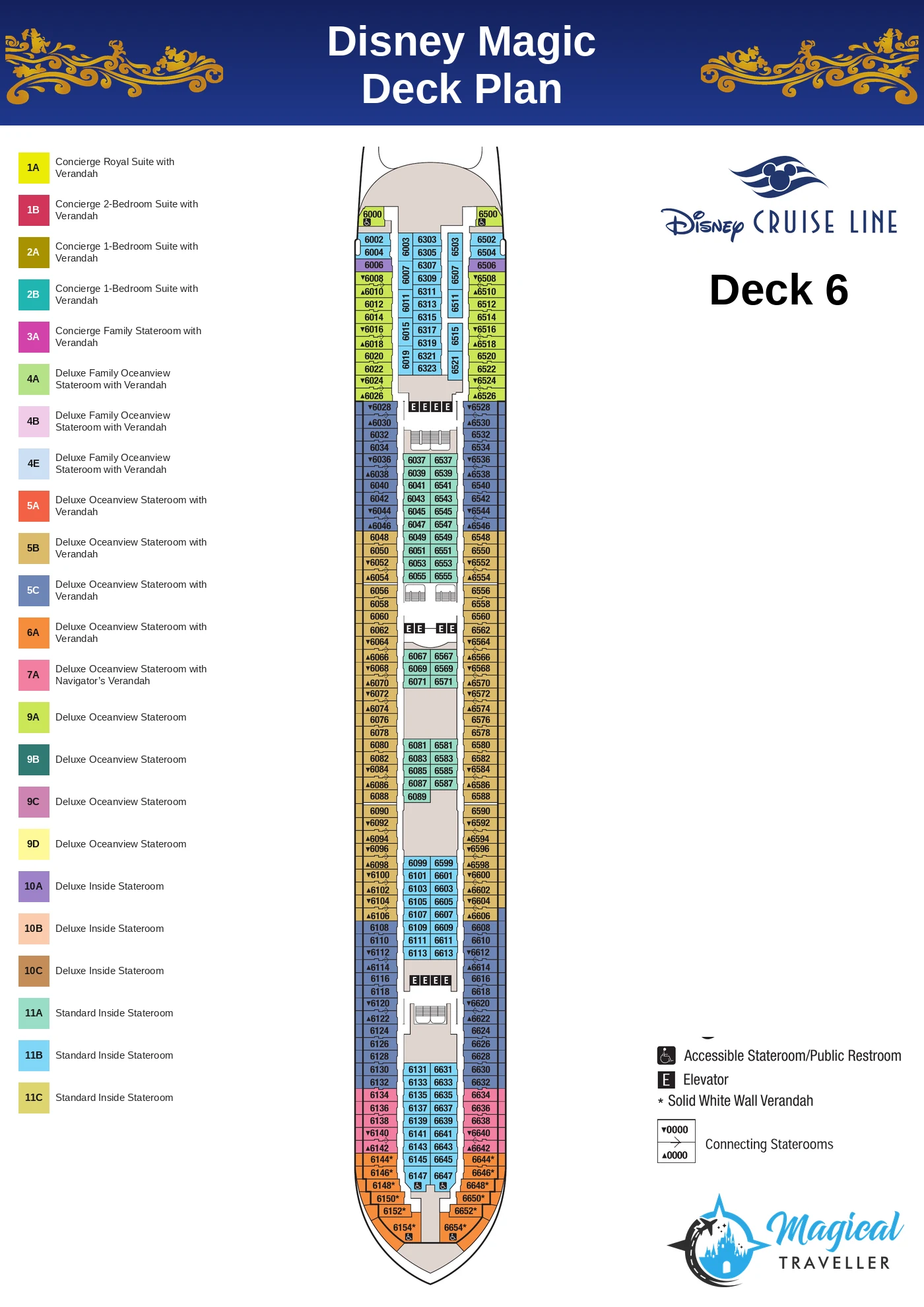 Disney Magic deck plan, Deck 6