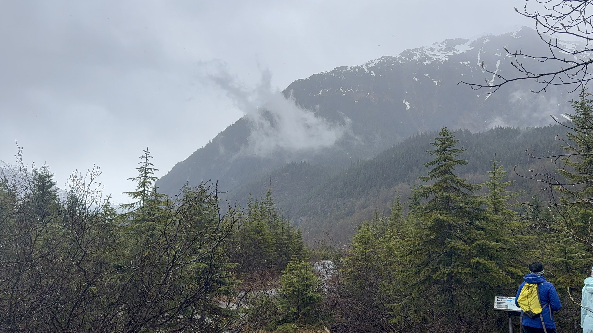 Low cloud over the mountains around Mendenhall Glacier, Juneau