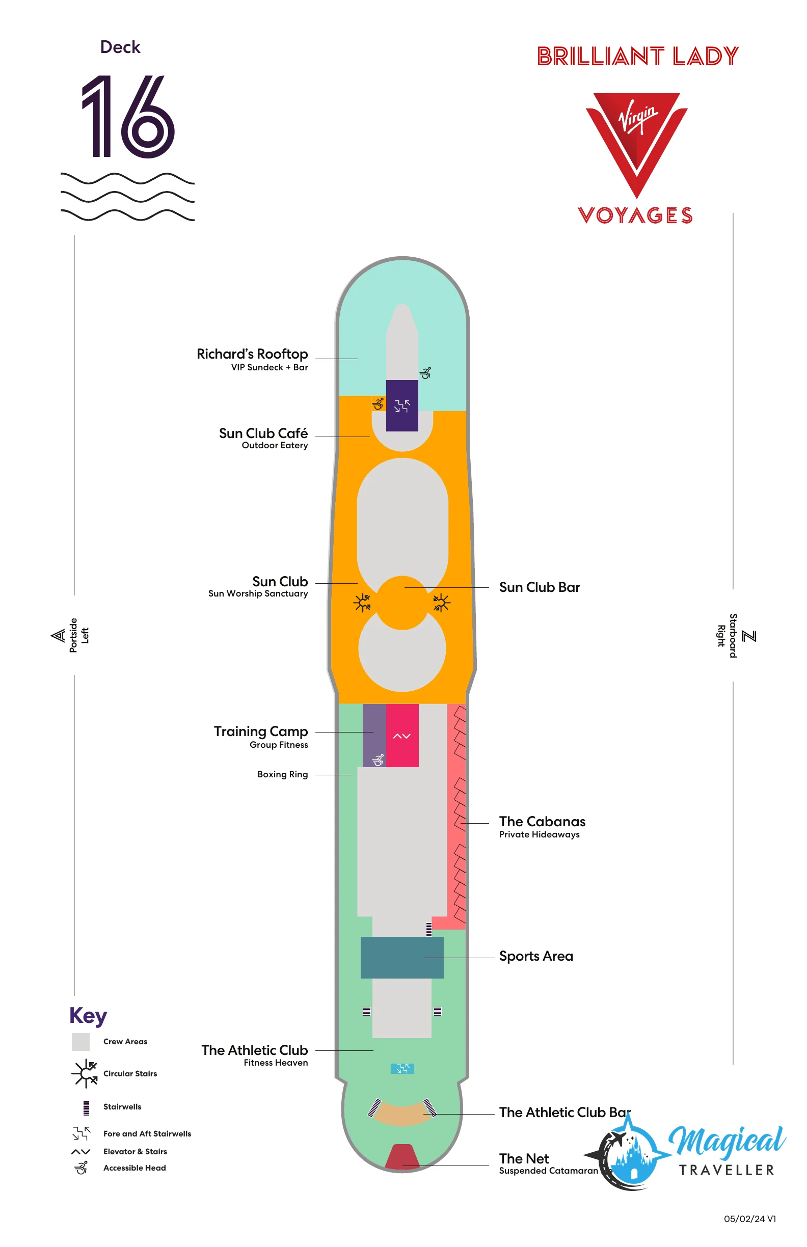 Brilliant Lady deck plan, Deck 16