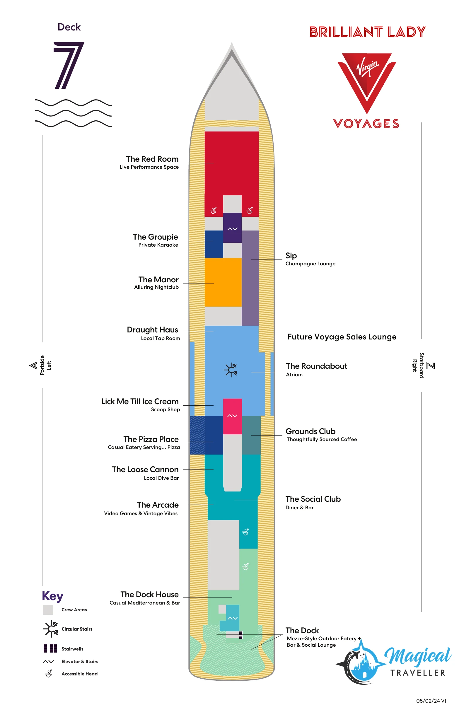 Brilliant Lady deck plan, Deck 7