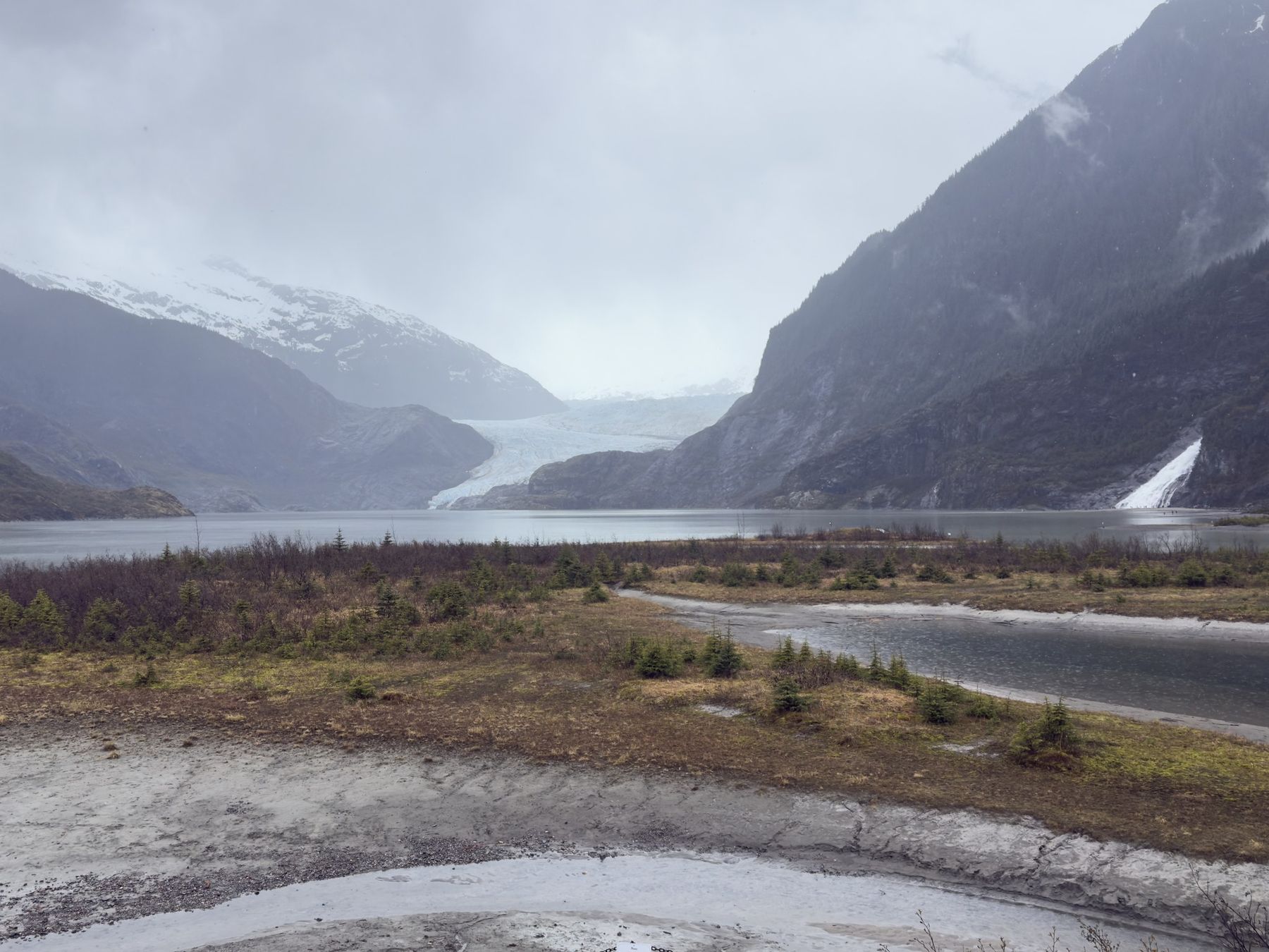 Mendenhall Glacier and lake near Juneau
