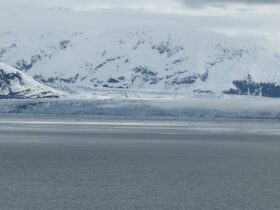 Hubbard Glacier seen from Brilliant Lady in Alaska