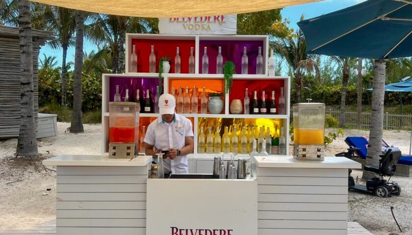 A beach bar at the Beach Club at Bimini
