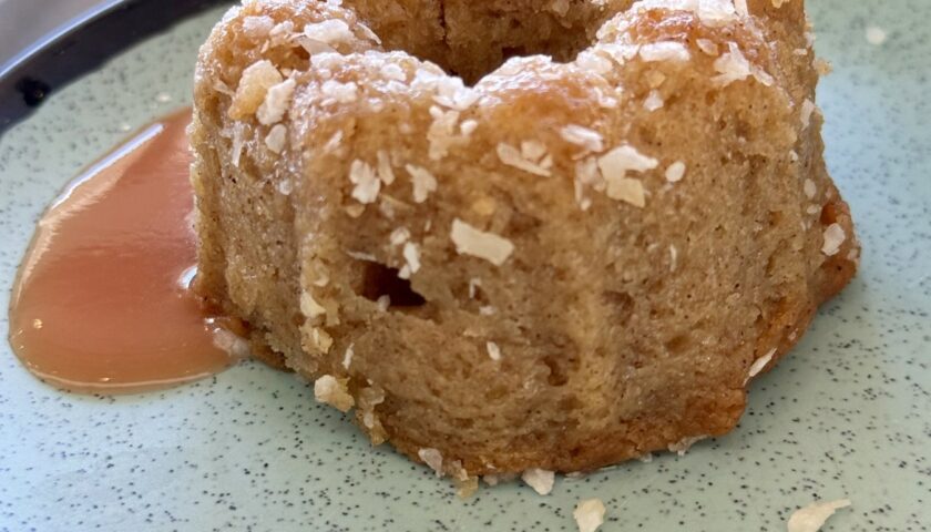 Rum cake for pudding at the Beach Club at Bimini
