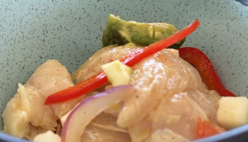Red snapper and mango ceviche at the Beach Club at Bimini