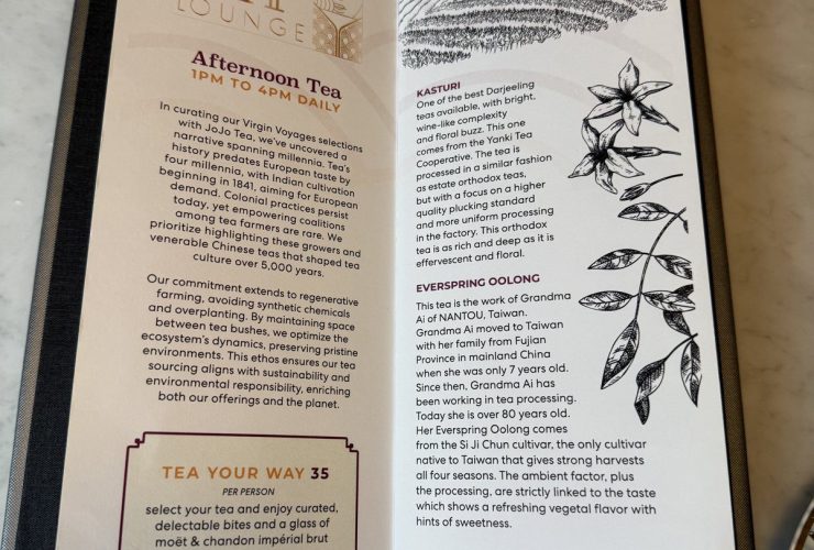 Brilliant Lady Sip Lounge Afternoon Tea Menu (September 2026)