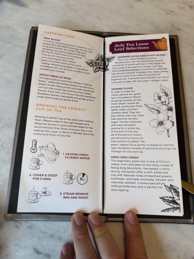 Brilliant Lady Sip Lounge Jojo Tea Menu (September 2026)