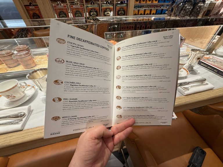 Disney Adventure Bacha Coffee Room List Decaf (March 2026)