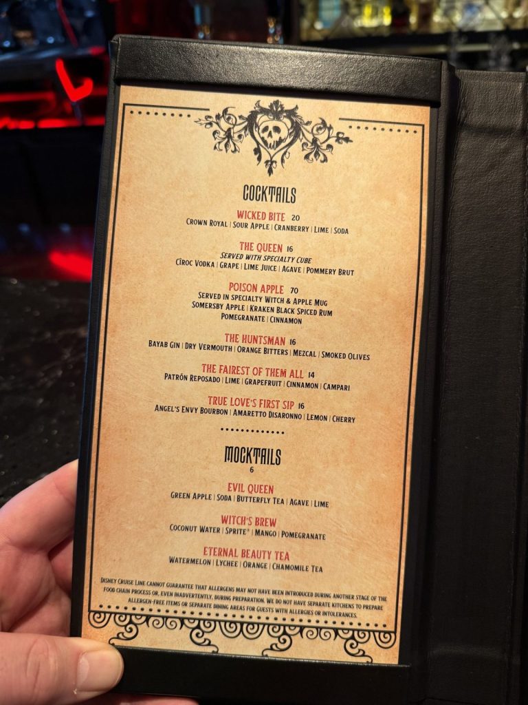 Disney Adventure Spellbound Cocktail Menu (March 2026)