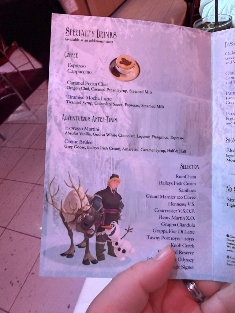 Disney Fantasy Frozen Dinner Desserts 1 (September 2025)