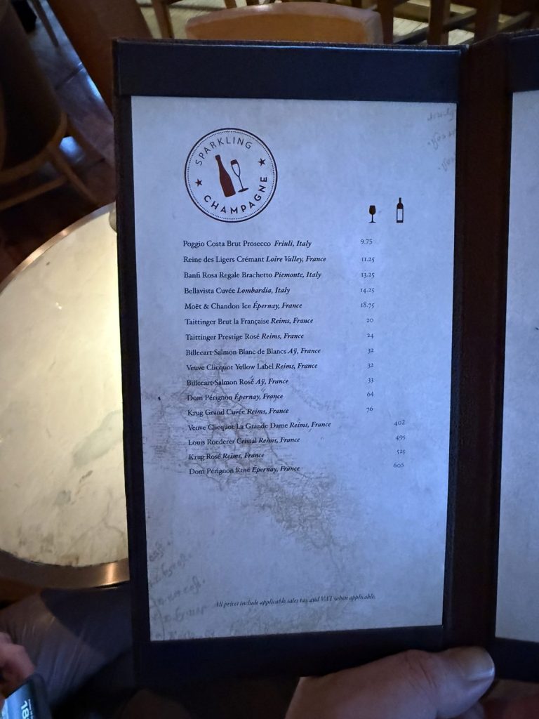 Disney Fantasy Remy Lounge Champagne Cocktails 2 (September 2025)