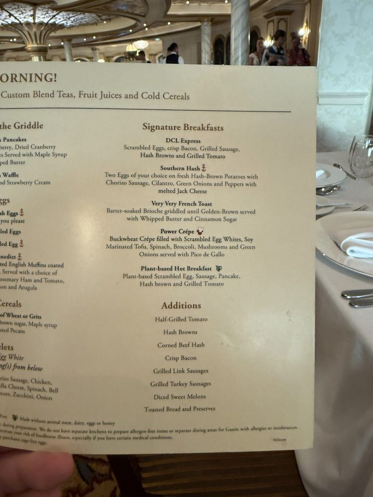 Disney Fantasy Sea Day Breakfast 7 (September 2025)