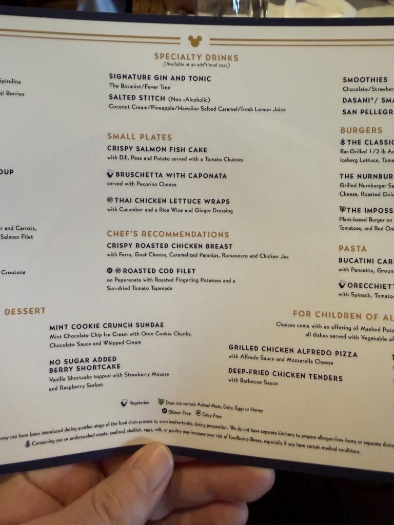 Disney Fantasy Sea Day Lunch 2 (September 2025)