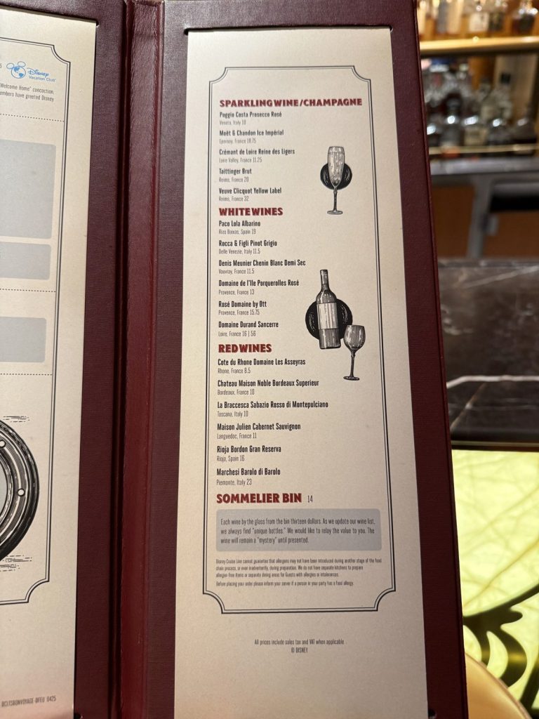 Disney Fantasy Welcome Home Drinks 2 (September 2025)