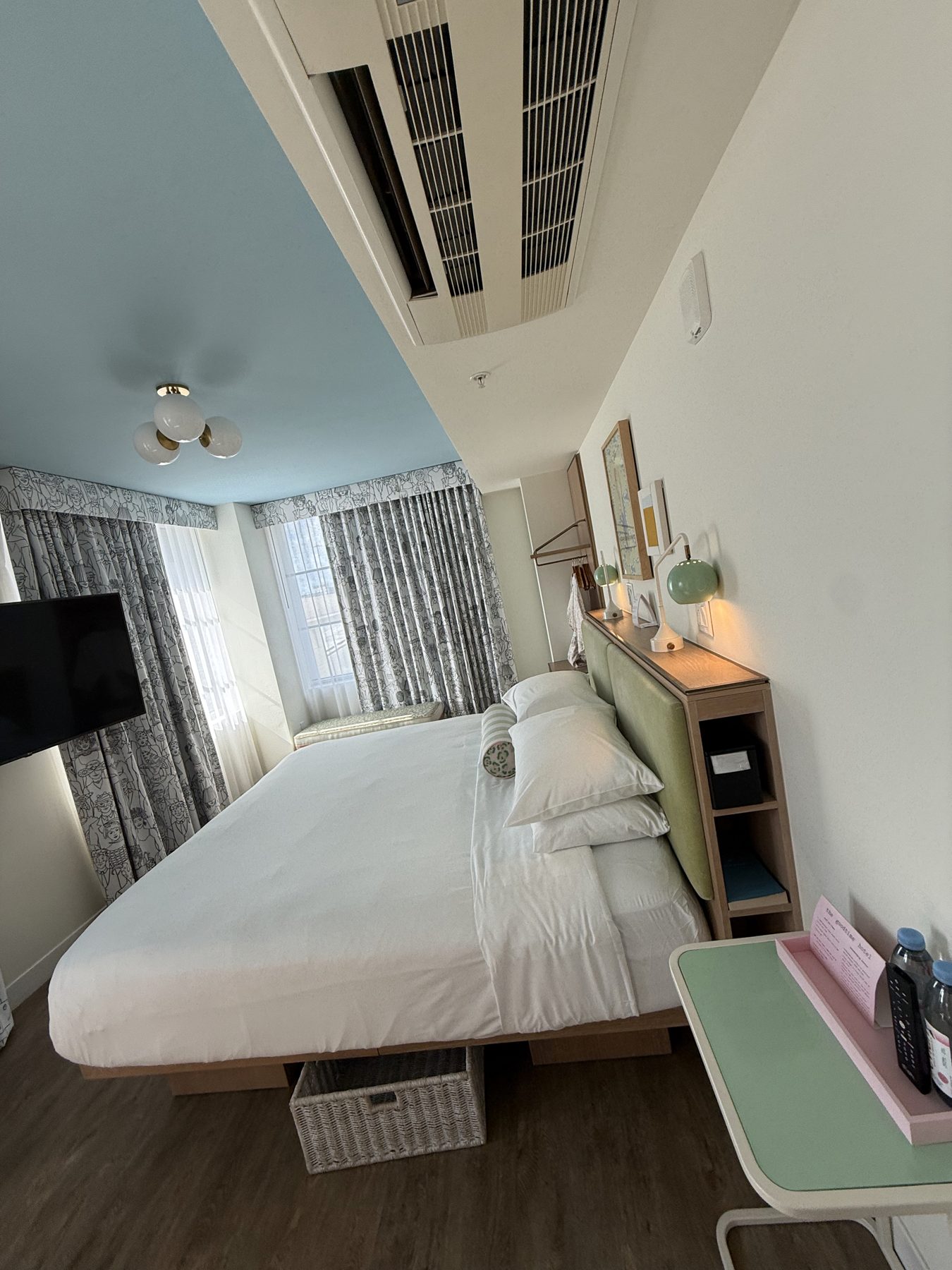 A bright bedroom at The Goodtime Hotel in Miami Beach