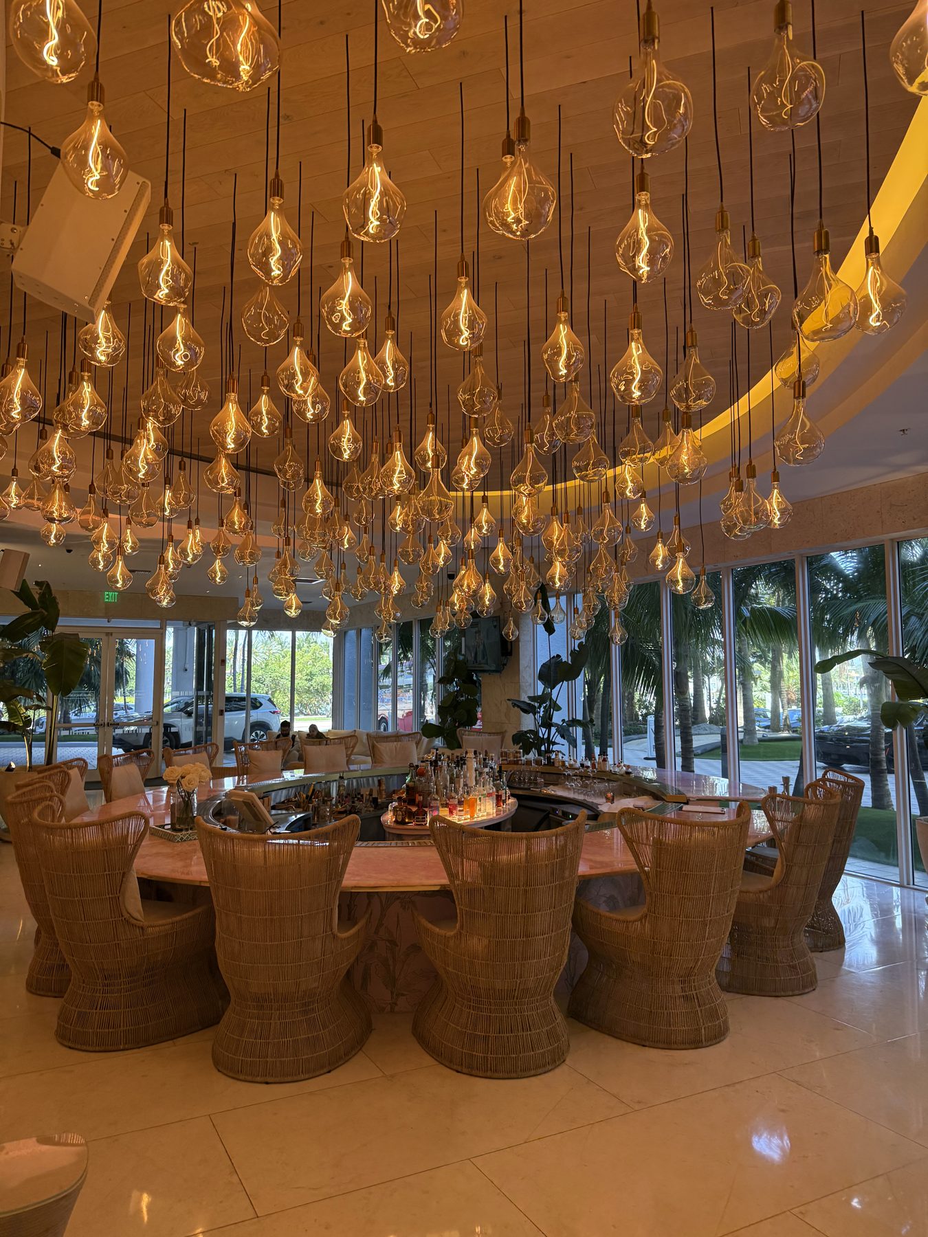 The restaurant at Grand Beach Hotel in Mid-Beach, Miami